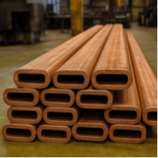 Медная волноводная труба 7.2x3.4x0.5 мм тонкостенная прямоугольная М3 ГОСТ 20900-75