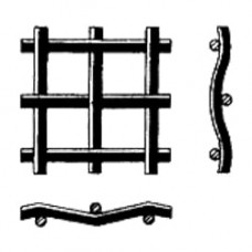 Нержавеющая рифленая сетка ЧР 2,6x1,2 мм 30x13 ГОСТ 3306-88