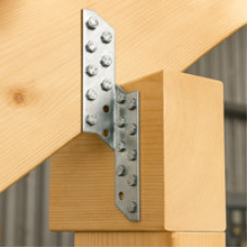 Держатель балки с перфорацией DB-Л 40x40x170 мм ОЦ кор. 100 шт