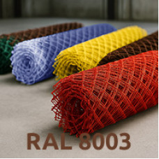 Сетка-рабица с полимерным покрытием 15x15x2.4 мм RAL 8003 (глиняный коричневый)