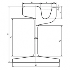 Трамвайные рельсы РТ58 12.52 м Э78ХСФ ГОСТ Р 55941-2014