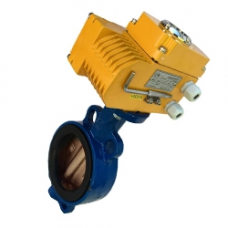 Бронзовый дисковый затвор фланцевый DN 2,5 PN 0,16 с электроприводом ГОСТ Р 53673-2009