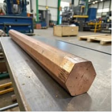 Медный шестигранник 12 мм М1ф ГОСТ 1535-2016