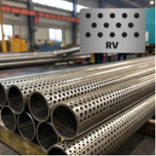 Труба перфорированная нержавеющая 8x0,8x5 мм Rv 10Х18Н10Т ГОСТ 11068-81