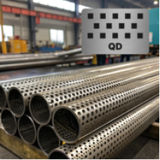 Труба перфорированная нержавеющая 8x0,8x5 мм Qv 08Х18Н10 ГОСТ 11068-81