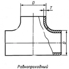 Оцинкованный равнопроходный тройник 21.3x2 мм 15 мм исполнение 1 TS18 ГОСТ 17376-2001