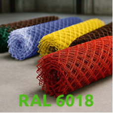 Сетка-рабица с полимерным покрытием 25x25x2.6 мм RAL 6018 (желто-зеленый)